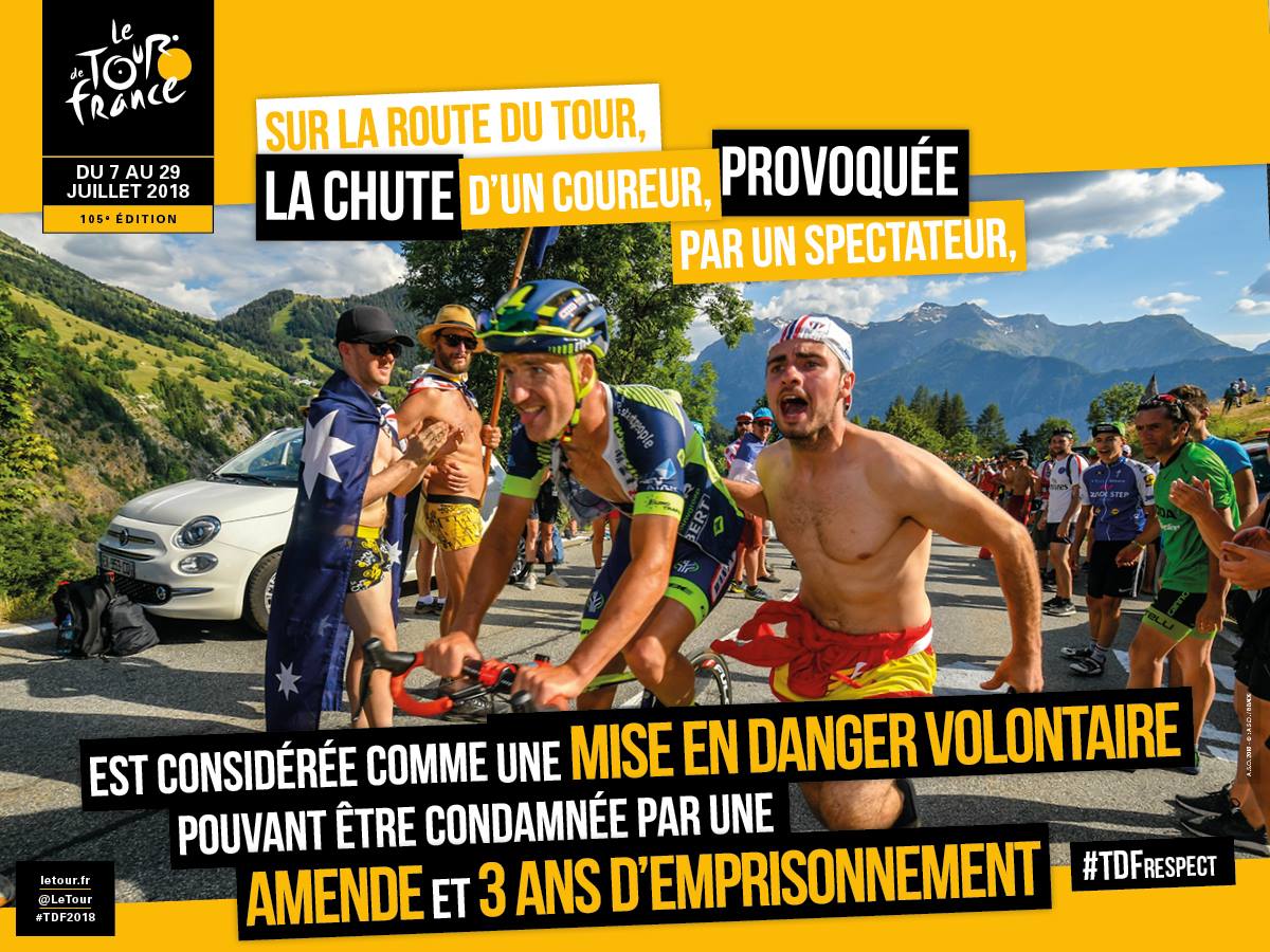 The Tour de France image threatning 3 years in prison.