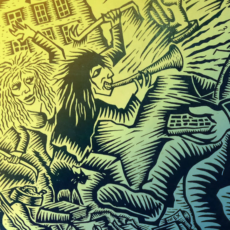 Mural detail of CCL anarchist social center.